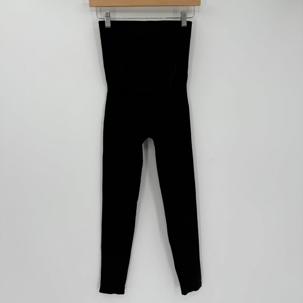 BLANQI Everyday Maternity Belly Support Leggings Black High Waisted Blue Small